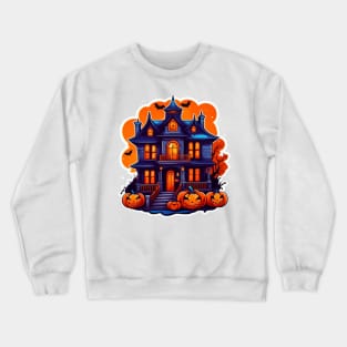 From Bats to Cute Ghosts: Tales of the Halloween House Crewneck Sweatshirt